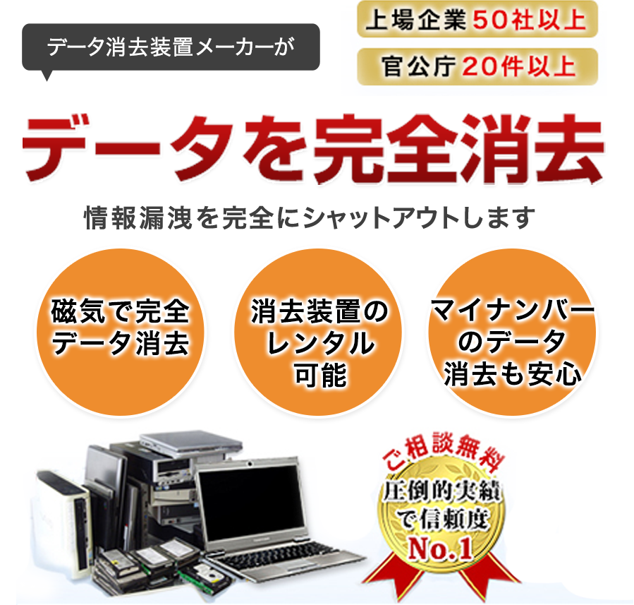 データを完全消去