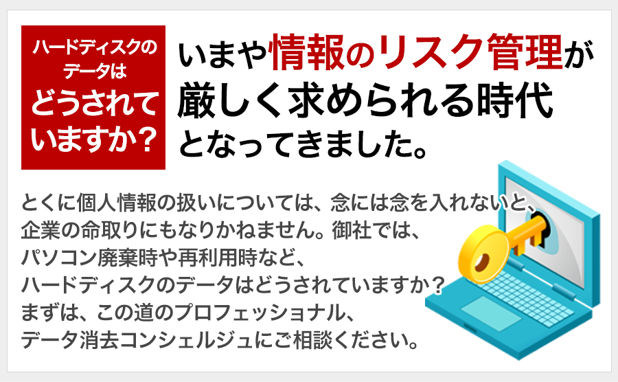 いまや情報のリスク管理が厳しく求められる時代となってきました。